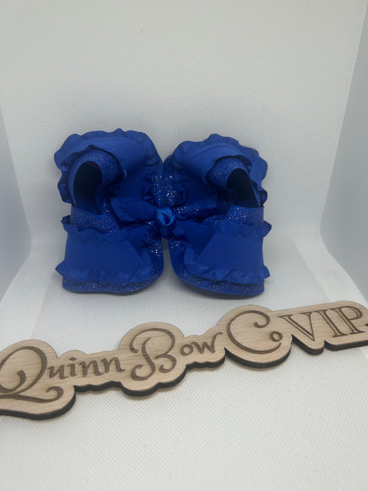 Royal blue darling deluxe bow 5”